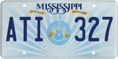 MS license plate ATI327