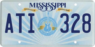 MS license plate ATI328