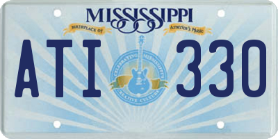 MS license plate ATI330