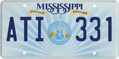 MS license plate ATI331