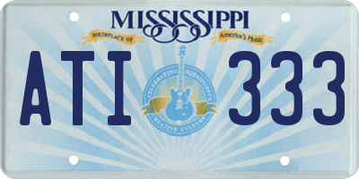 MS license plate ATI333