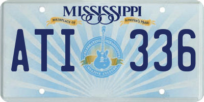 MS license plate ATI336
