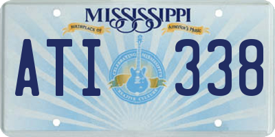 MS license plate ATI338