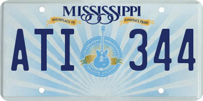 MS license plate ATI344