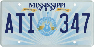 MS license plate ATI347
