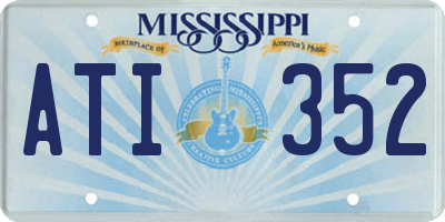 MS license plate ATI352