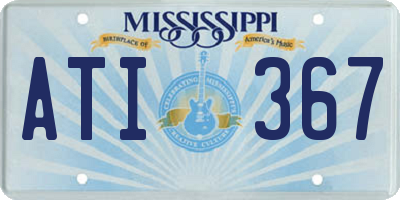 MS license plate ATI367
