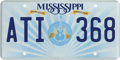 MS license plate ATI368