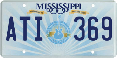 MS license plate ATI369
