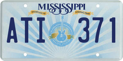 MS license plate ATI371