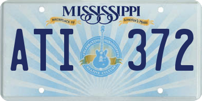 MS license plate ATI372