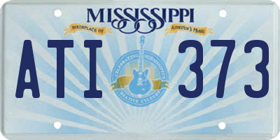MS license plate ATI373