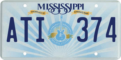 MS license plate ATI374