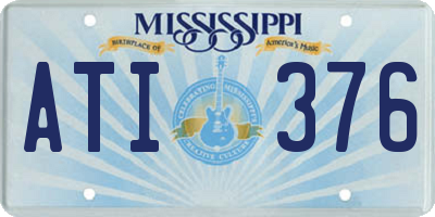 MS license plate ATI376