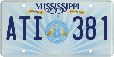 MS license plate ATI381