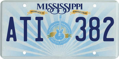 MS license plate ATI382