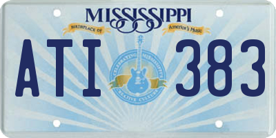 MS license plate ATI383