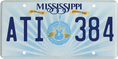 MS license plate ATI384