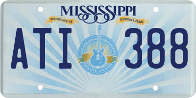 MS license plate ATI388