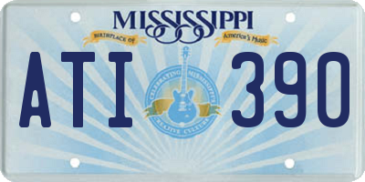 MS license plate ATI390