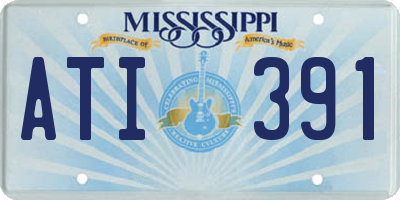 MS license plate ATI391