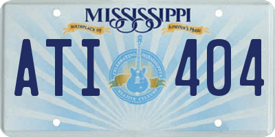 MS license plate ATI404