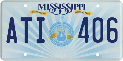 MS license plate ATI406