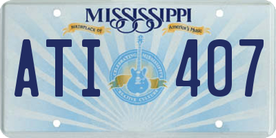 MS license plate ATI407