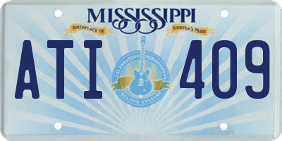 MS license plate ATI409