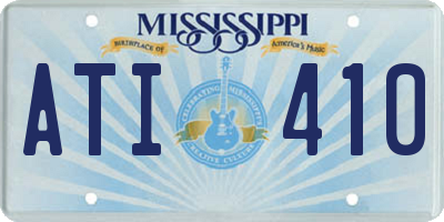MS license plate ATI410