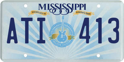 MS license plate ATI413