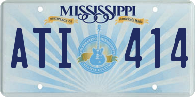 MS license plate ATI414