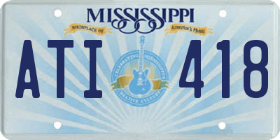 MS license plate ATI418