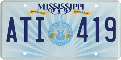 MS license plate ATI419