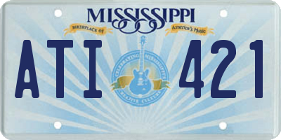 MS license plate ATI421
