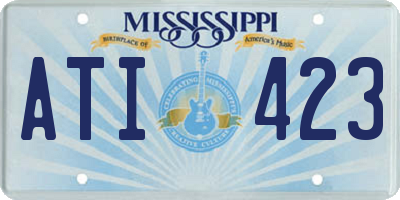 MS license plate ATI423