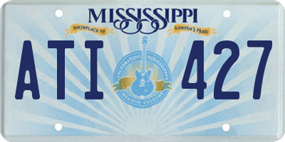 MS license plate ATI427