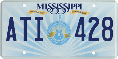 MS license plate ATI428