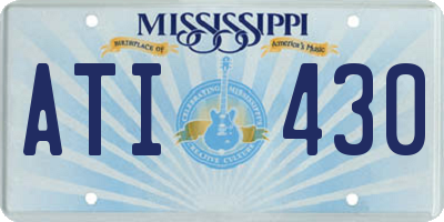 MS license plate ATI430