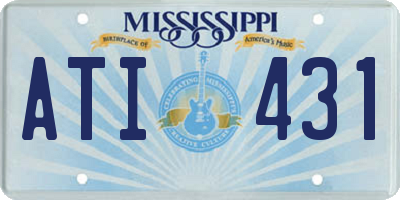 MS license plate ATI431