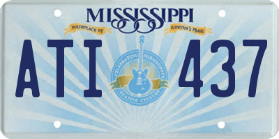 MS license plate ATI437