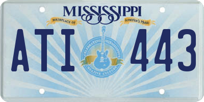 MS license plate ATI443