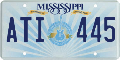 MS license plate ATI445