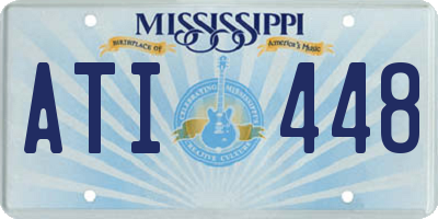 MS license plate ATI448