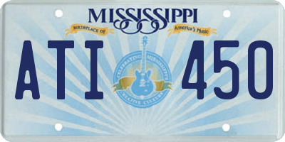MS license plate ATI450