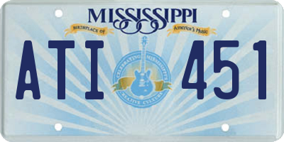 MS license plate ATI451