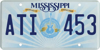 MS license plate ATI453
