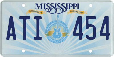MS license plate ATI454