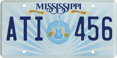 MS license plate ATI456