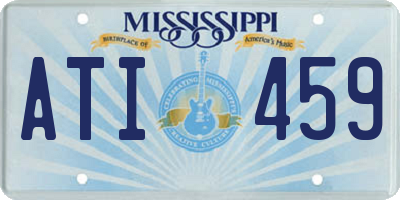 MS license plate ATI459
